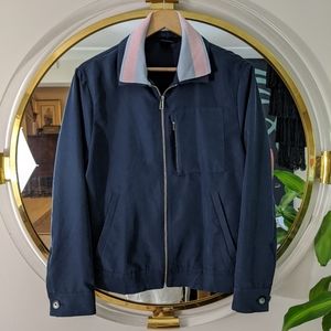 Zara 🧿 Navy lightweight jacket with collar detail